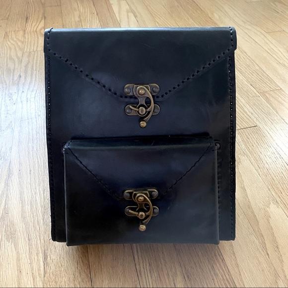 100% Leather Backpack Purse main image 4